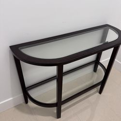 Console Table  Wood And Glass..