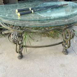 Metal Center Tables With Glass