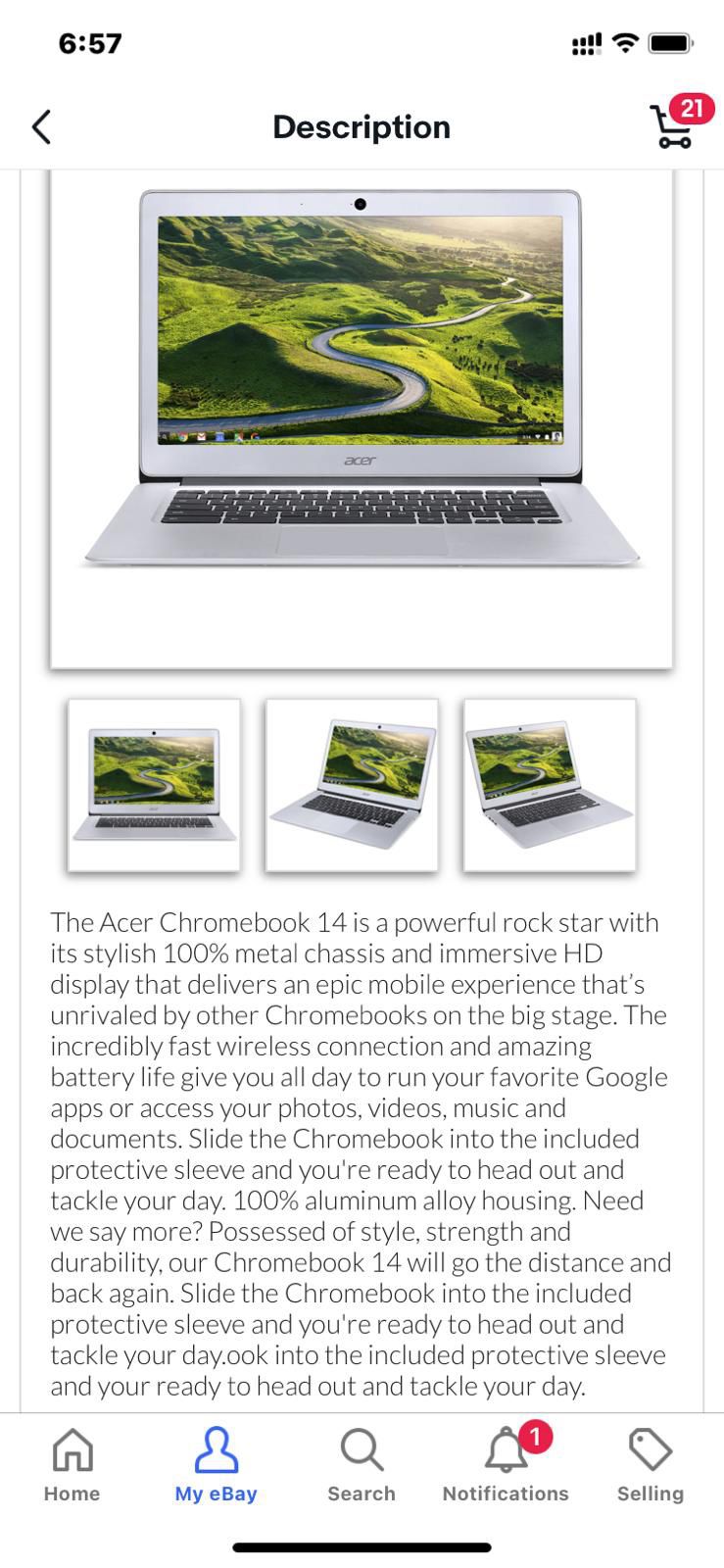 Factory Refurbished Acer Chromebook 14