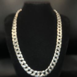 Thick 925 Silver 12mm 24” Miami Cuban Chain 