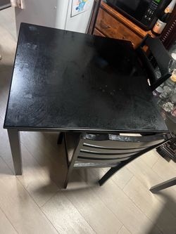 Small dining table with 4 chairs