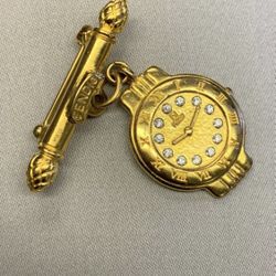 Vintage Fendi Gold tone brooch