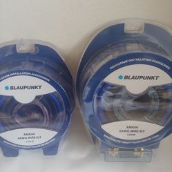 BLAUPUNKT 0 GAUGE 5000W & 4 GAUGE 2200W CCA CAR AMPLIFIER INSTALL KIT