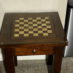 Solid Wood Chess/Checkers Table