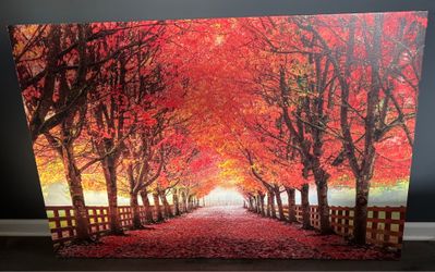 Large Ashley Furniture Canvas Wall Art - Autumn Trees