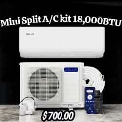DELLA Mini Split 1.5 tons-18,000BTU