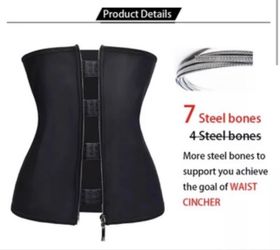 Black Waist Trainer With Zipper 