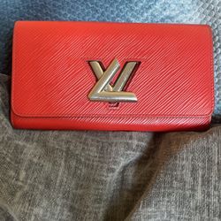 Louis Vuitton EPI Twist Coquelicot Red Wallet Twist Lock