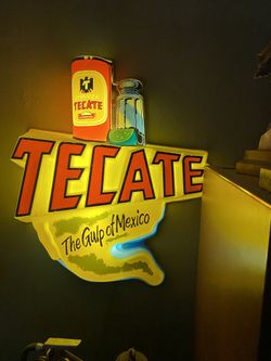 Vintage Rare Tecate Beer Sign