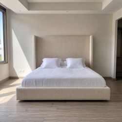 Bed Frame Beige New 