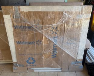 White-Wash Wooden Mirror