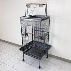 (New) $155 Large Bird Cage 68” Tall with Rolling Stand for Parakeets, Parrot, Cockatiel, Chinchilla, Cockatoo