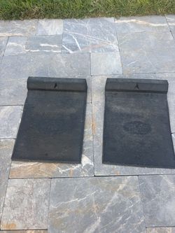 Menco Easy Stop Rubber Garage Floor Parking Stop Guides (2)