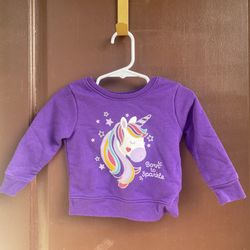 Purple Unicorn Baby Sweatshirt 12 Months.