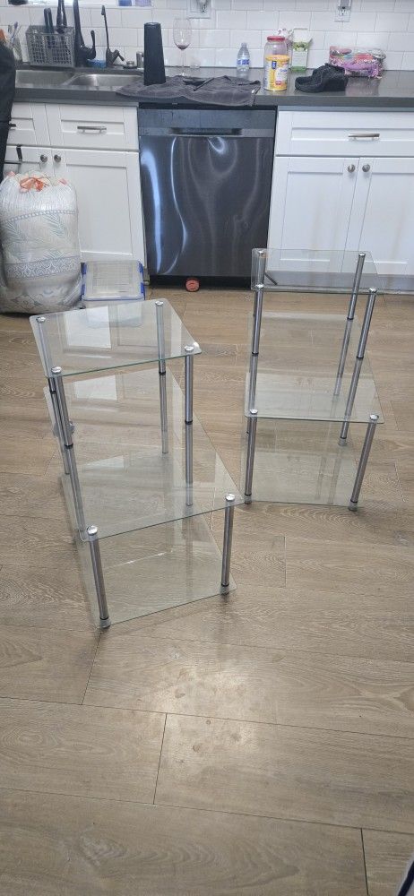 Glass End Tables & Coffee Table