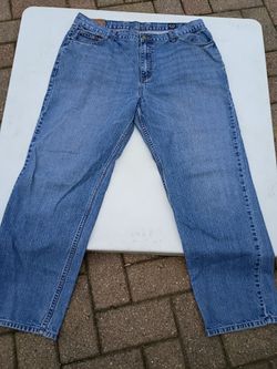Men's denim jeans, used for work. Chaps brand, size 38x32.