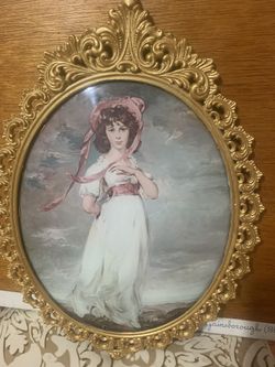 Antique Picture Pink Lady 