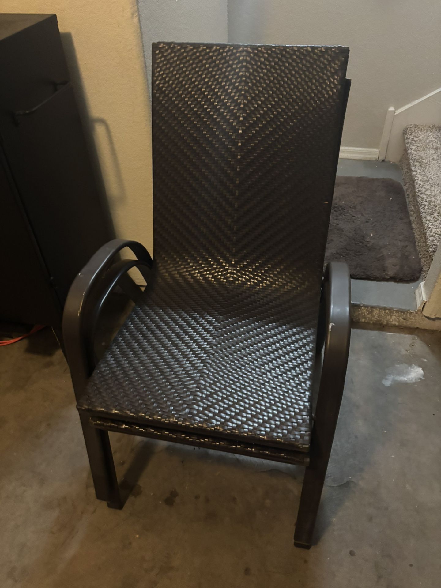 Large Brown Patio Chairs Set Of 2