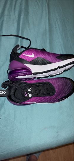Nike Air Max 270 Purple Black Sneakers youth size 1