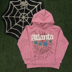 Sp5der Atlanta Hoodie Pink