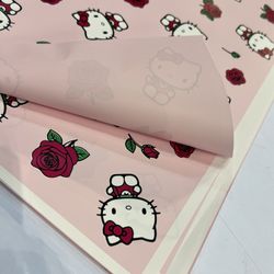 Hello Kitty Rose Floral Wrapping Paper