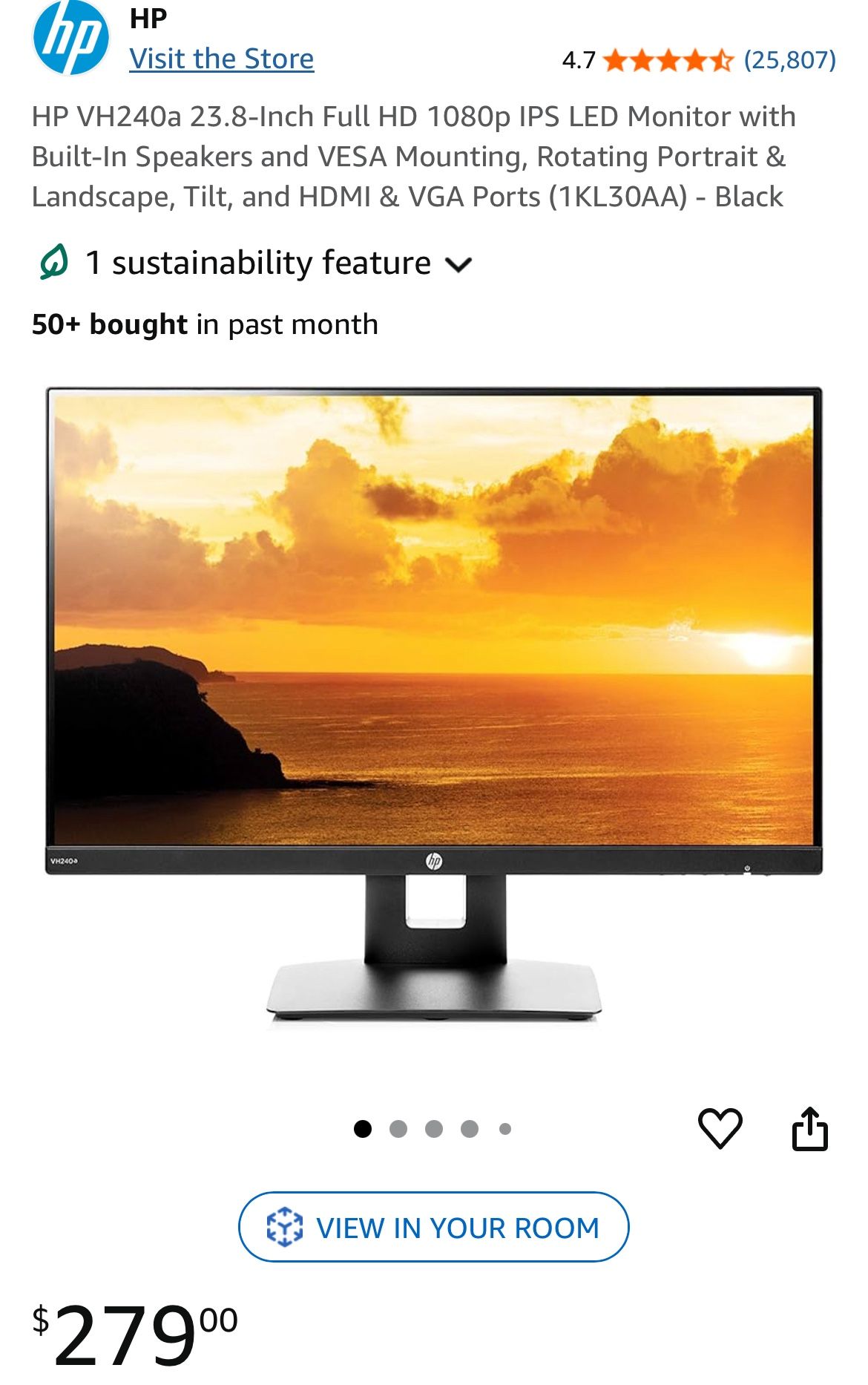2 Brand New HP Monitors & 1 Dual Monitor Stand