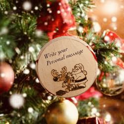 Customized wood engraved ornament