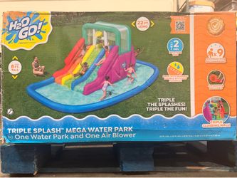 H2OGO! Triple Splash 8'9" Inflatable Water Park Brand New In Box