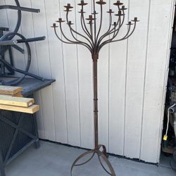 Mid 20th Century Studio Made Iron Candelabra