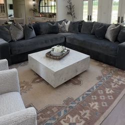 Brand New Super Plush Custom Elegant L Shape Sectional 
