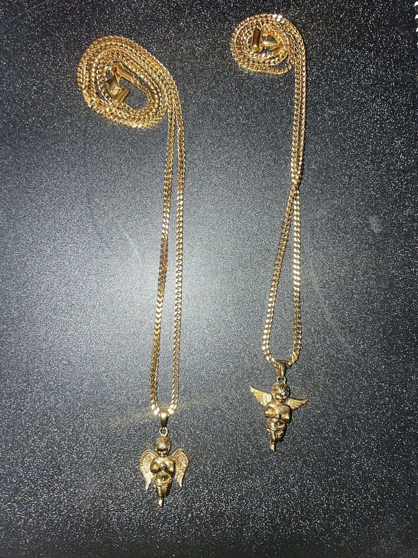 18 K Gold Plated Layerd Angel Chains