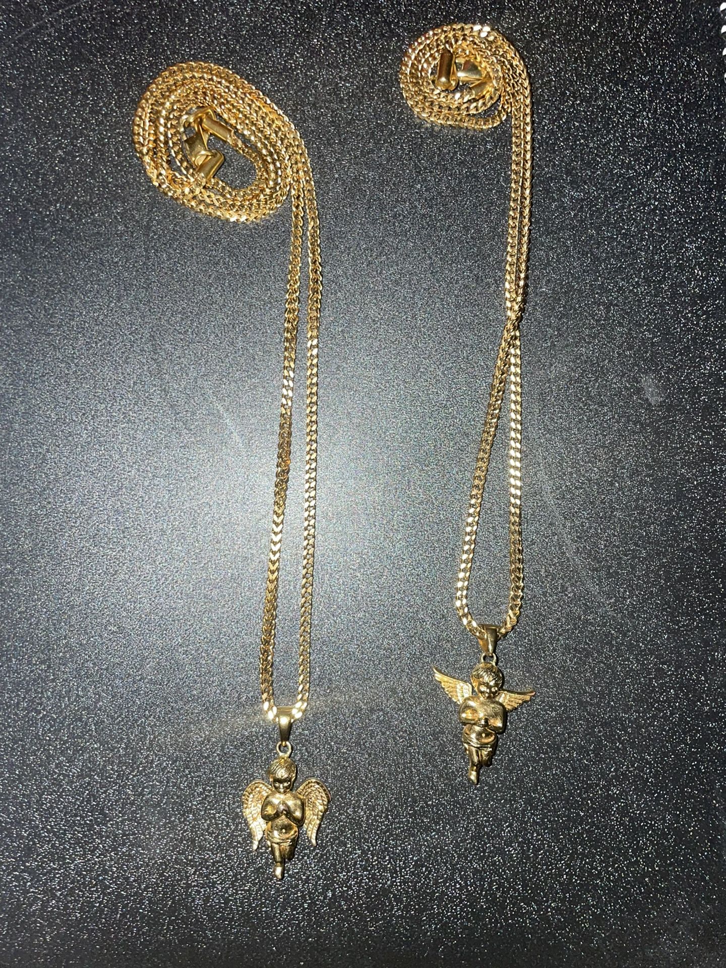 18 K Gold  Plated Layerd Angel Chains 