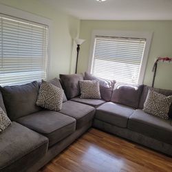 Modern Smokey Grey Sectional
