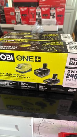 Ryobi 2x battery and charger