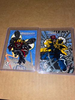 1993 SKYBOX MILESTONE FOIL EMBOSSED 2CARDS