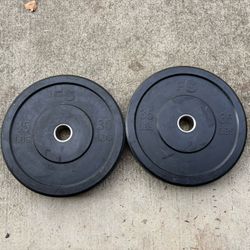 (2) 35lb Olympic 2” Bumper Plates