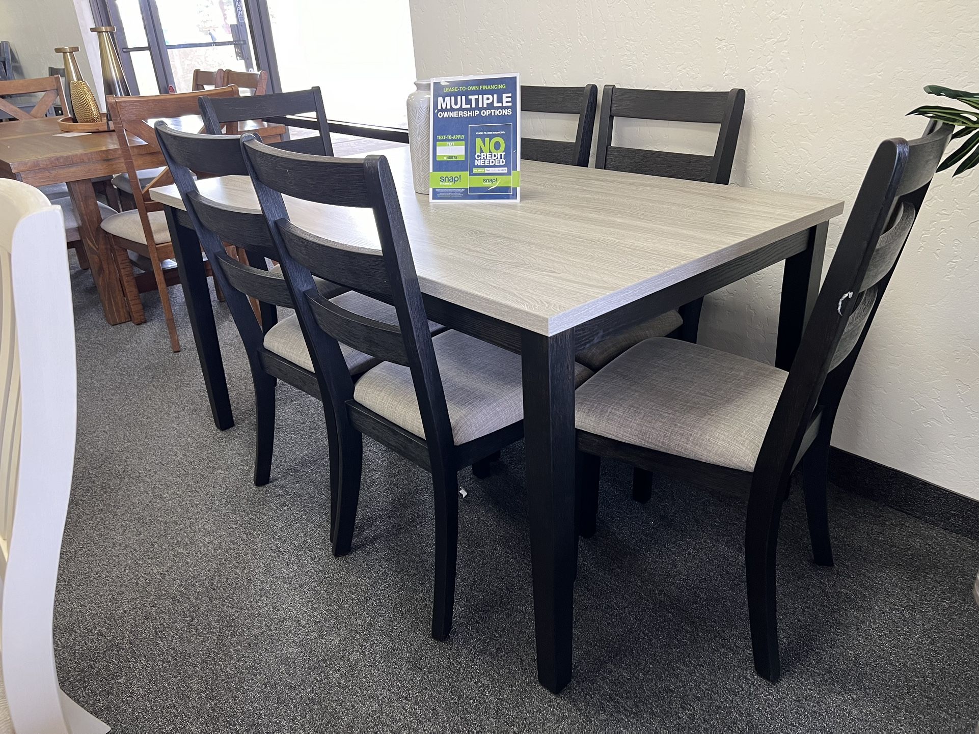 Black And Grey Dining Set