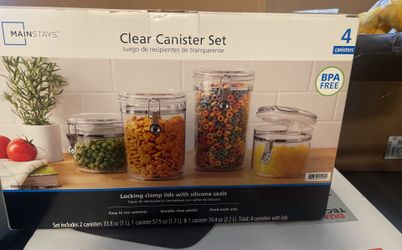 Clear Canister Set New