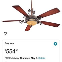 MINKA-AIRE F705L-STW Napoli 56 Inch LED Ceiling Fan in Sterling Walnut Finish