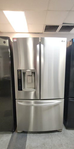 LG French Door Fridge – Stainless, Ice/Water, Bottom Freezer