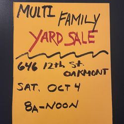 MULTI FAMILY  YARD SALE