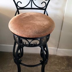 (4 ) Black Chrome Bar Stools
