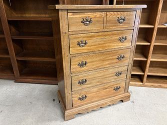 SEARS Vintage Open Hearth Natural Finish 5-Drawer Tall Dresser