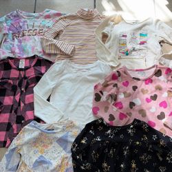 Little Girl Clothes Size 3t Long Sleeve Shirt Bundle (8pcs)