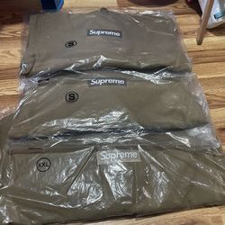 Supreme Box Logo Hooded Dark Sand