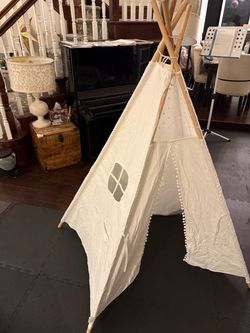 off-white kids canvas play teepee tent