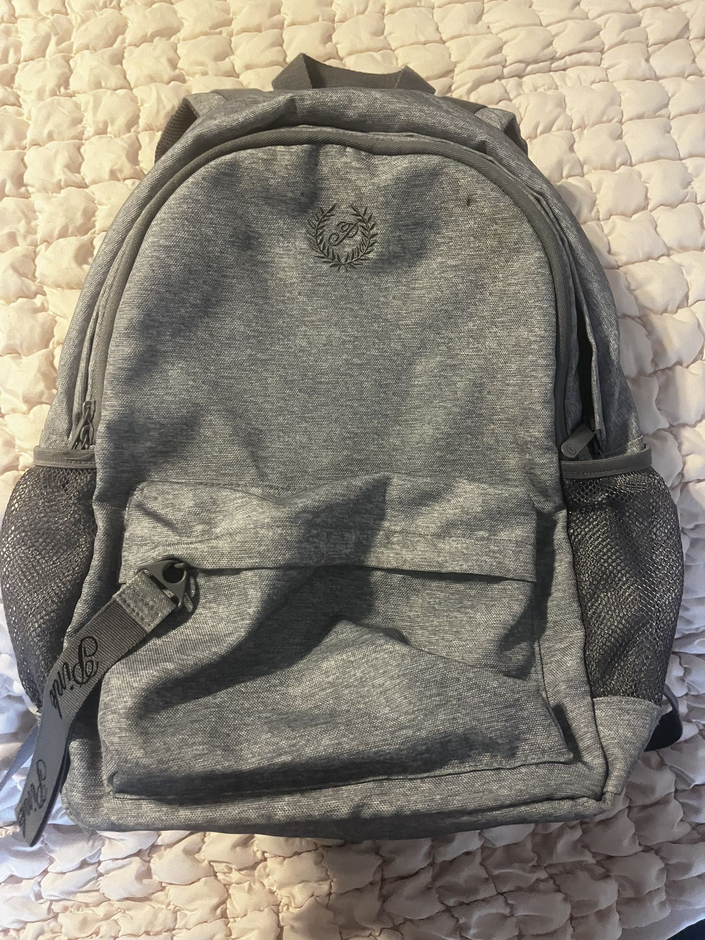 PINK gray backpack