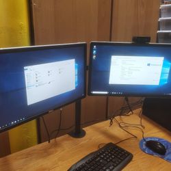 DUO MONITORS SET WITH STAND AND ALL CABLES