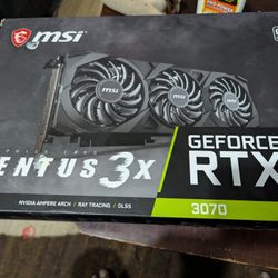 MSI VENTUS 3X Nvidia GeForce RTX 3070 8GB GDDR6 Graphics Card with Box . Good Working.
