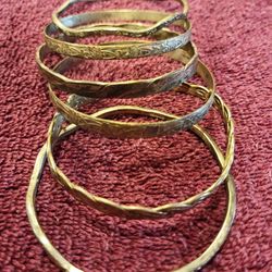6 Silver Bracelets